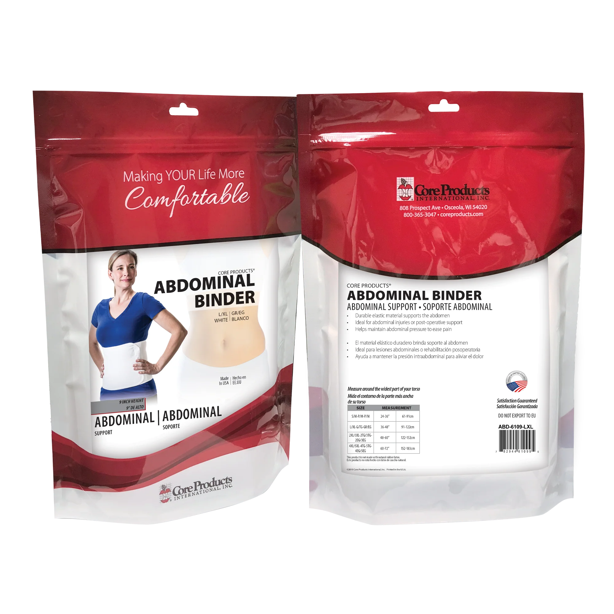 Support de reliure abdominale 9"